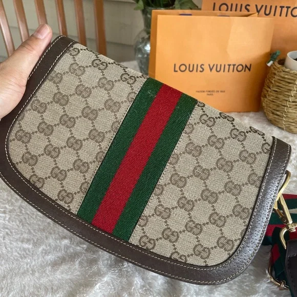 Gucci Brown cherry line crossbody bag - Picture 13 of 16